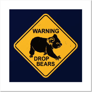 Drop Bears Funny Koalas Koala Bear T-Shirt Posters and Art